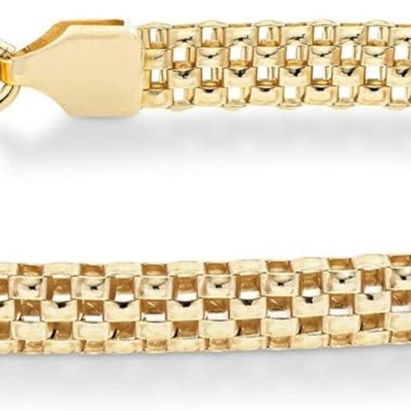 Jewelry - Sterling Silver 18K Gold Plated Mesh Link Bracelet Women’s Jewelry Gift